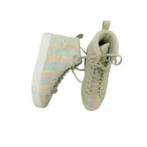 Fila Size 11 Shimmer Leather Hightop Low Platform Athletic Shoes